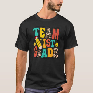 Leopard Team 1. Klasse Stift erste Stufe zurück au T-Shirt