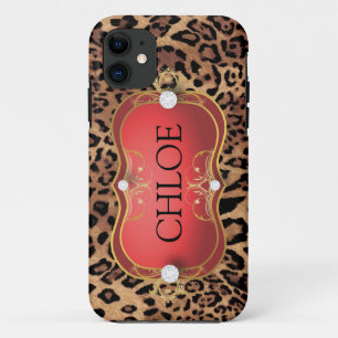 Leopard-Telefon-Kasten Jet-roter Ciao Bella Case-Mate iPhone Hülle