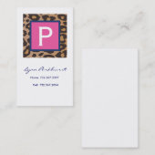 Leopard-Telefonkarte Telefonnummerkarte (Vorne/Hinten)