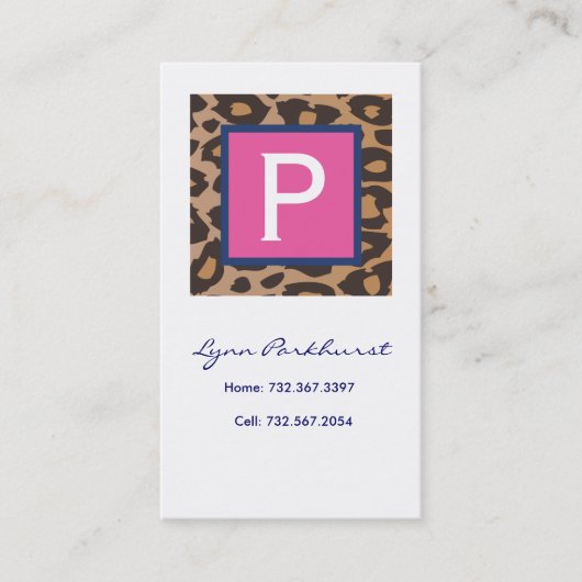 Leopard-Telefonkarte Telefonnummerkarte (Vorderseite)