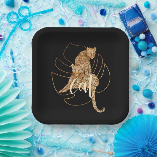 Leopard-Teller Pappteller (Party)