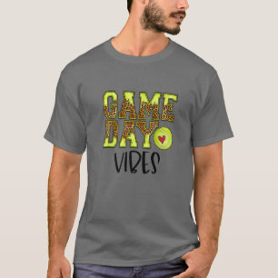 Leopard Tennis Game Day Vibes T-Shirt Tennis Mama