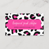 Leopard Textur Rosa Form Rahmen Visitenkarte (Vorderseite)