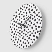 Leopard Textur: Vintages Nahtloses Muster. Große Wanduhr (Winkel)