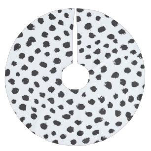 Leopard Textur: Vintages Nahtloses Muster. Polyester Weihnachtsbaumdecke