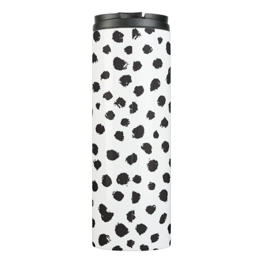 Leopard Textur: Vintages Nahtloses Muster. Thermosbecher (Rückseite)