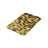 Leopard Texture Animal Print Hintergrund Badematte (Schrägansicht)
