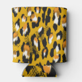 Leopard Texture Animal Print Hintergrund Dosenkühler (Rückseite)