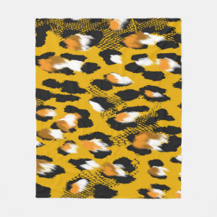 Leopard Texture Animal Print Hintergrund Fleecedecke