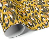 Leopard Texture Animal Print Hintergrund Geschenkpapier (Rolleneckpunkt)