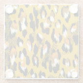Leopard Texture Animal Print Hintergrund Glasuntersetzer (Rückseite)