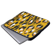 Leopard Texture Animal Print Hintergrund Laptopschutzhülle (Vorne Knopf)