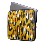 Leopard Texture Animal Print Hintergrund Laptopschutzhülle (Vorderseite Links)