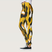 Leopard Texture Animal Print Hintergrund Leggings (Links)