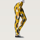 Leopard Texture Animal Print Hintergrund Leggings (Rechts)