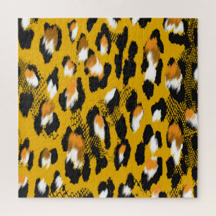 Leopard Texture Animal Print Hintergrund Puzzle
