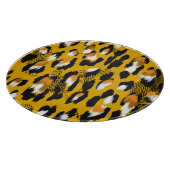 Leopard Texture Animal Print Hintergrund Schneidebrett (Ecke)
