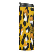 Leopard Texture Animal Print Hintergrund Thermosbecher (Nach rechts gedreht)