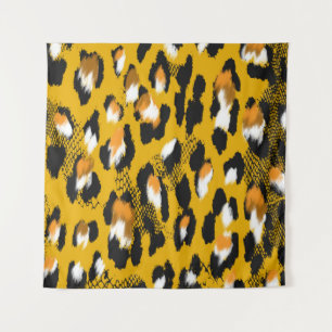 Leopard Texture Animal Print Hintergrund Wandteppich