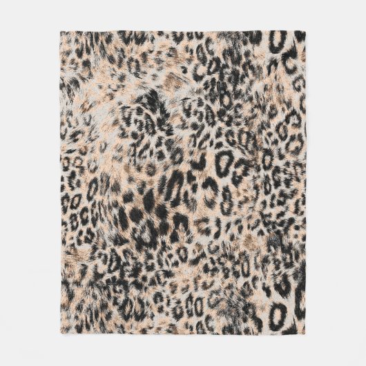 Leopard Texture: Wildtiermuster Fleecedecke (Vorderseite)
