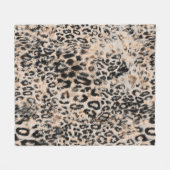 Leopard Texture: Wildtiermuster Fleecedecke (Vorderseite (Horizontal))
