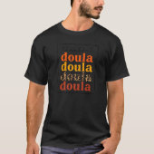 Leopard Thankful Doula Stacking Dankbarkeit Midfra T-Shirt (Vorderseite)