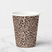 Leopard Theme Cups - Elegantes Schwarz & Gold Pappbecher (Vorderseite)