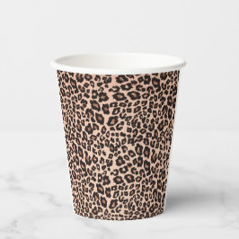 Leopard Theme Cups - Elegantes Schwarz & Gold Pappbecher