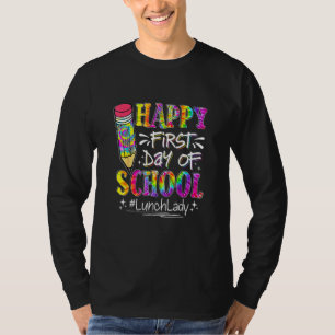 Leopard Tie Dye Bleistift Glücklicher erster Schul T-Shirt