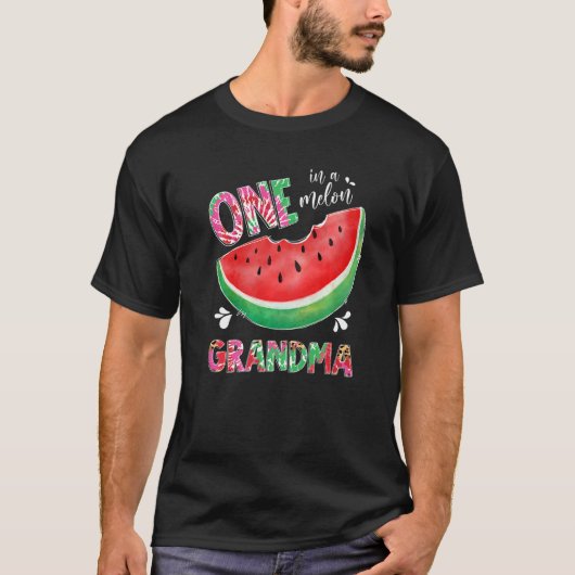 Leopard Tie Dye One In A Melon Grandma Watermelon  T-Shirt (Vorderseite)