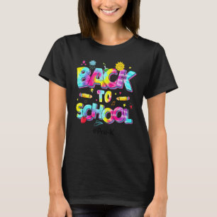 Leopard Tie Dye Team Pre K Lehrer Schüler Zurück z T-Shirt