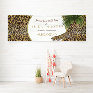 Leopard Tier Muster Elegante Palm Party Banner