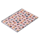 Leopard Tier Pink Modern Notizblock (Linke Seite)