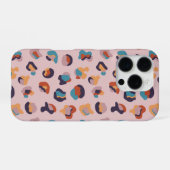 Leopard Tier Rosa Modern iPhone Hülle (Rückseite (Horizontal))