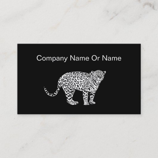 Leopard-Tier-Theme-Geschäftskarten Visitenkarte (Vorderseite)