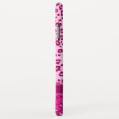 Leopard-Tierabdruck Rosa, kundenspezifische Monogr Case-Mate iPhone Hülle (Hinten/Rechts)