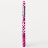 Leopard-Tierabdruck Rosa, kundenspezifische Monogr Case-Mate iPhone Hülle (Hinten/Links)