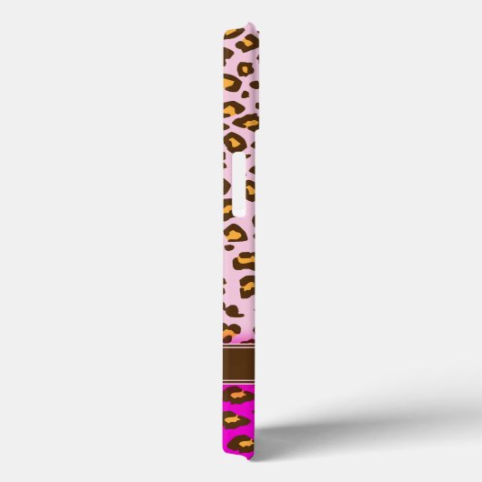 Leopard-Tierabdruck Rosa-Monogramm-iPhone-Gehäuse Case-Mate iPhone Hülle (Rückseite / Rechts)