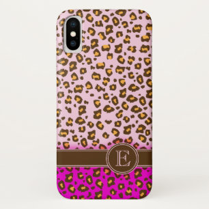 Leopard-Tierabdruck Rosa-Monogramm-iPhone-Gehäuse Case-Mate iPhone Hülle