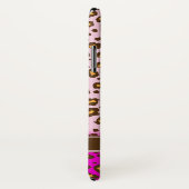 Leopard-Tierabdruck Rosa-Monogramm-iPhone-Gehäuse Case-Mate iPhone Hülle (Hinten/Rechts)