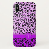Leopard-Tierausdruck lila monogramm-iPhone-Fall Case-Mate iPhone Hülle (Rückseite)