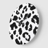 LEOPARD TIERDRUCK GROßE WANDUHR (Winkel)
