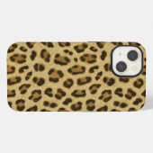 Leopard-Tierdruck-Hautmuster iPhone Hülle (Rückseite (Horizontal))