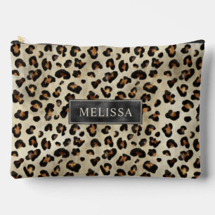 Leopard-Tierdruck Künstlerische Wildkatzenfell-Tex Zubehörtasche