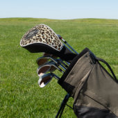 Leopard-Tierdruck Mit Schwarzer Falscher Folienmon Golf Headcover (In SItu)
