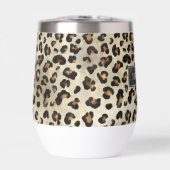 Leopard-Tierdruck mit schwarzer Faux-Folie und Nam (Vorderseite)
