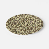 Leopard-Tierdruck-Muster Pappteller (Schrägansicht)