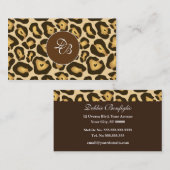 Leopard-Tierdruck-stilvolle Visitenkarte (Vorne/Hinten)