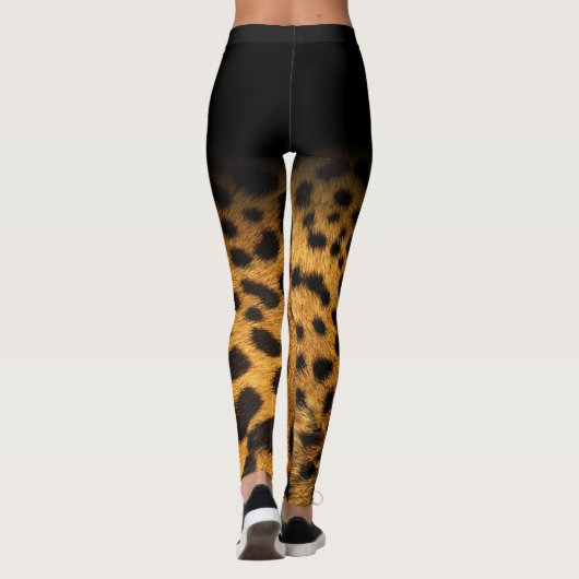 *~* Leopard-Tierdruck u. Brown u. Schwarzes Leggings (Rückseite)
