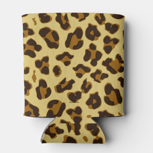 Leopard Tierdruckmuster Dose/Flasche Cooler Dosenkühler (Rückseite)